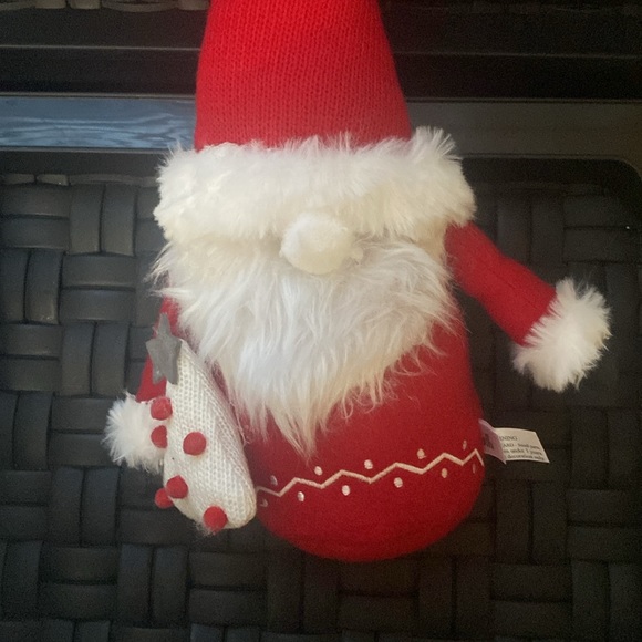 Christmas Gnome With Tree Red Suit Plush Stuffed Home Decor NWT 13 Inches NWOT - Picture 3 of 4